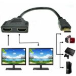 HDMI Male To Dual HDMI Female Y 1080P Adapter Splitter Cable For LCD TV 4K Or HDTV(Only Use For Small Length)