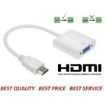 1080P HDMI Male to VGA Female Converter Cable for PC Laptop HDTV - White
