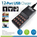 Fast Charging Station Hub 12  Multi Port 5V 12A USB Quick Charger Adapter Portable Home Travel Wall