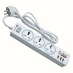 New Power Strip Portable  For 3 socket Or 3 USB Port With Premium  Quality Model 303pu