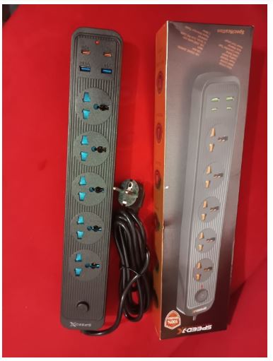New Power Strip Portable For 5 socket Or 2 USB Port OR 2 Type - C Port With Premium Quality Model 504pu - Image 2