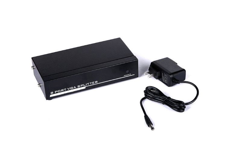 VGA Video Splitter Switcher Switch  250MHz Screen High Resolution  8 Port DC 5V Power Adapter - Image 2