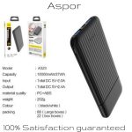Power bank Fast Quick External Battery Charger For 10000 mAh 37W With 2 USB Port Model A323