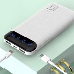 Power Bank  W k 10000mAh Material  Plastic  With Digital Display Light and 2 USB 2.0 Port  Model MP-161