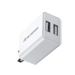 Mobile White Travel Charger US Style   DUAL USB FAST Model WP-U119
