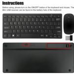 Wireless 2.4GHz Mini Plug And Play  Combo Mouse Or Keyboard  - Black
