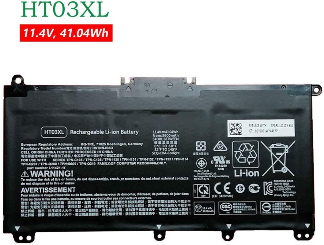 Batterie Ordinateur Portable HP HT03XL 11.55V 41.9Wh - Compatible Pavilion 240 G7, 245 G7, Etc.