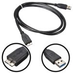 USB 3.0 Super Speed 5 Gbps Type Micro B Male Cable Hard Drives-Color Family:Black
