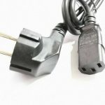 New Computer Power Supply PC Power Cord 1.5M Cable 2 prong  EU Power PLug For PC  Printer LED LCD