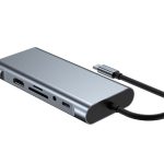 Multi Port Adapter 11 in 1 Type C  3.1 Hub to RJ45  VGA USB 3.0 4 Port Hdmi Port Or With PD Or SD  Slot Supported  For 4K  YouTube  Or NETFLIX  1080P 720P