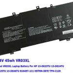 VR03XL Laptop  Notebook Battery For HP Envy 13-D023TU  13-D024TU 13-D025TU 13-D046TU  13-D051TU 13-D056TU Series P/N : 816497-1C1 HSTNN-IB7E TPN-C120