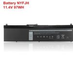 NYFJH Dell Precision 7530 7730 7540 7740  Series  Laptop 6 Cell Battery 11.4V  P/N :  P34E P34E001 P34E002 P74F P74F001 P74F002 5TF10 0WMRC GW0K9 0NYFJH