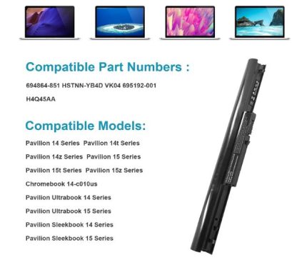 VK04 New Laptop 4 Cell Battery For HP  Pavilion TouchSmart 15-b000 Series  P/N: HSTNN-YB4D  694864-221 695192-001 708462-001