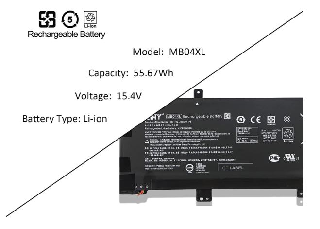 MB04XL Battery For HP Envy X360 M6-AQ 15-AR 15-AQ Series P/N: HSTNN-UB6X TPN-W119 843538-541 844204-850 844204-855 - Image 2