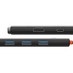 Multi Port HUB  Lite Series 5 in 1 Type C  3.1 Male To  USB 3.0 3 Port Female  Hdmi Port Female  Or With PD Type C   Supported  For 4K  YouTube  Or NETFLIX  1080P 720P