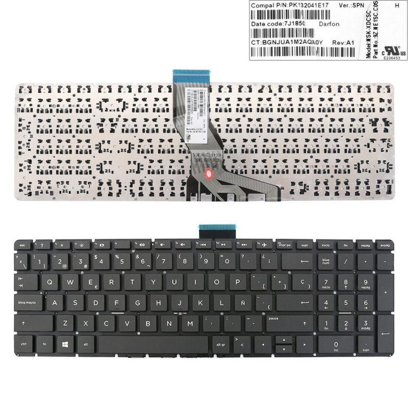 258 Keyboard Key Laptop Keyboard US Layout HP 250 G6 255 G6 256 G6 258 G6 Series P/N ...
