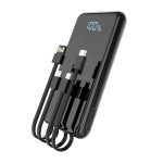 Power bank Fast Quick External Battery Charger For 10000 mAh 15W With 2 Inputs USB   4 Outputs  Builtin Cable  Model A305