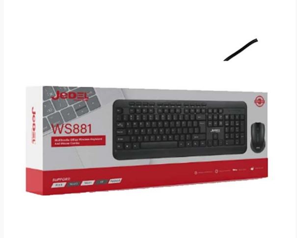 Wireless 2.4GHz USB connectivity Portable Or Adjustable Keyboard Or Mouse Combo Pack With Plug And Play Ergonomic Design Model WS881 JEDEL Use for Laptop And PC Windows macOS Linux - Image 3