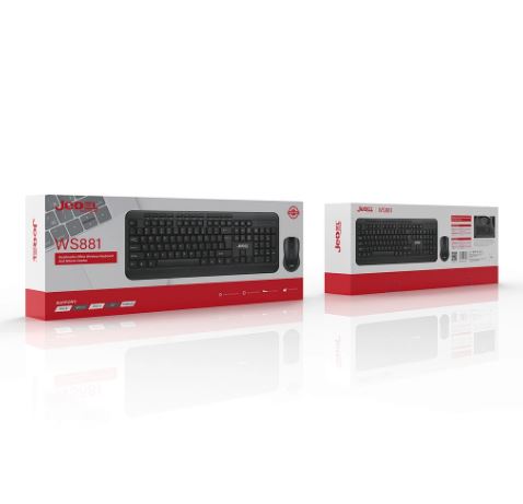 Wireless 2.4GHz USB connectivity Portable Or Adjustable Keyboard Or Mouse Combo Pack With Plug And Play Ergonomic Design Model WS881 JEDEL Use for Laptop And PC Windows macOS Linux - Image 2