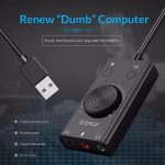 External USB  2.0 Sound Card Interface  With Adjustable  Volume Audio Adapter Cord & Mic Headphone  3.5mm  For  Compatible  Windows, macOS, Linux, PS4, and other USB-supported devices