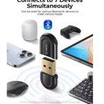 USB Dongle Compact Design  Model  BTA-53 Wireless  Bluetooth   Adapter Speed 5.3 Plug And Play EDR   Bluetooth Music Audio Receiver  With  Connectivity  PC Laptop Speaker