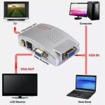 Vga To Audio Or  Video  RCA Signal Adapter Converter Switch Box Support For  TVs And projectors,