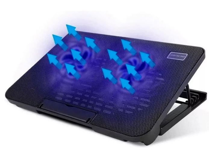 New Laptop Cooler Pad Dual fan Portable and lightweight Style 2 USB Power Adjustable Angle With plug and play - Image 7