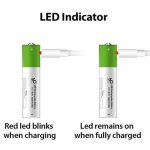 Lithium ion 1.5V AA Rechargeable Battery Cells  With  USB TYPE C Cable USE For Products  Wall Clocks & Table Clocks   Wireless mouse   keyboard  Toys (small Electronic toys)