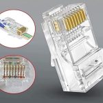 RJ45 Ethernet  LAN  Network  Cat6  FTP/STP Connector  modular Plug  For Use  Devices Router   PC Modem  IP camera CCTV  Server  Network printer (Pack OF 100 Pcs)