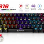 Plug & Play  Without Numpad Rainbow LED Lighting   Connectivity USB Wired  Layout  Mechanical For Gaming  Keyboard Xtrike Me GK 916    Compatible  Windows Desktop PCs Gaming PCs Laptops