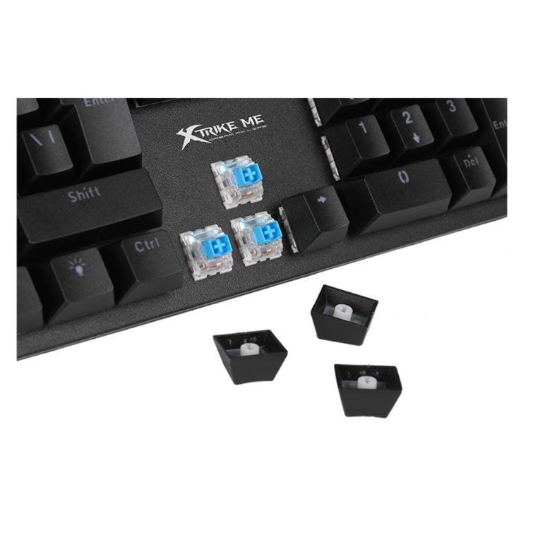 Plug & Play Without Numpad Rainbow LED Lighting Connectivity USB Wired Layout Mechanical For Gaming Keyboard Xtrike Me GK 916 Compatible Windows Desktop PCs Gaming PCs Laptops - Image 2