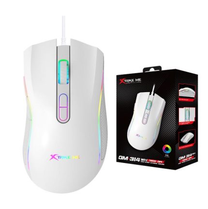 Ergonomic Design &  Comfortable RGB  Lighting Gaming Mouse USB Plug & Play  With 6  Responsive Buttons Connectivity USB Wired   Adjustable DPI cursor control  Xtrike Me GM 314 Bk   Compatibility  Windows macOS Android