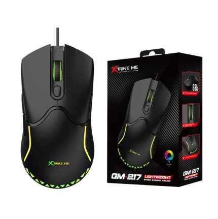 Lightweight RGB Gaming Mouse Design  USB Plug & Play  With 6  Responsive Buttons Connectivity USB Wired   Adjustable DPI Up to 3600  Xtrike Me GM-217  Compatibility  Windows macOS Android