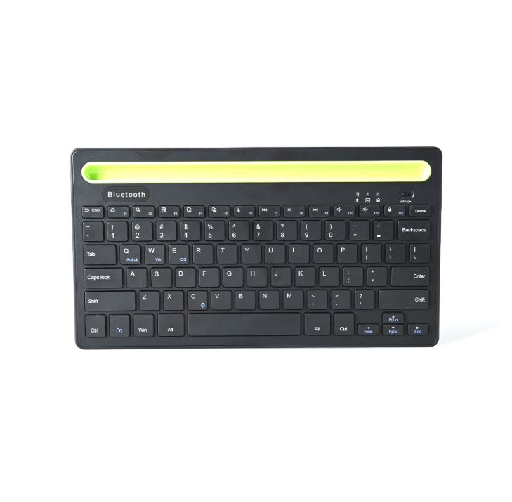 Comfortable and Silent Design Dual Channel Connectivity Wireless Bluetooth Keyboard With Tablet & Phone Holder Slot Multi-Device Windows, macOS, Android, IOS - Image 5