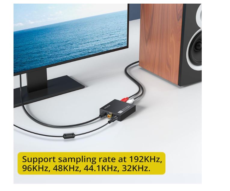 Audio 3.5mm Jack Aluminum Alloy Digital to Analog Converter 192KHz For Toslink Optical Adapter Compatible PS4 HD DVD Home Cinema Systems - Image 3