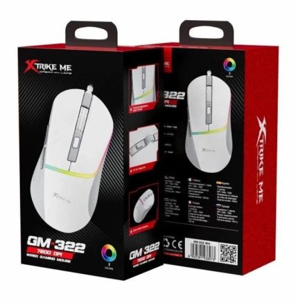 Ergonomic lightweight &  Comfortable 7 Color RGB backlight  Mouse  Plug & Play  With 6  Buttons Connectivity  Wired USB   Adjustable DPI Optical Sensor  Xtrike Me Gm 322   Compatibility  Windows Gaming Desktop  Laptops