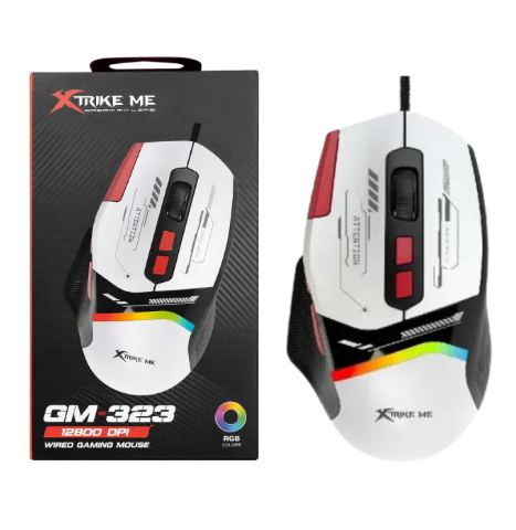 Ergonomic Design Customizable RGB Effects Mouse Plug & Play With 8 Programmable Buttons Connectivity Wired USB Adjustable DPI 12,800 Precision Optical Sensor Xtrike Me Gm 323 Compatibility Windows Gaming Desktop Laptops - Image 2