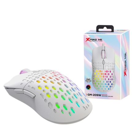 Lightweight  Dynamic  RGB Gaming Mouse   With 6 Programmable Buttons   Connection  USB Wired   Adjustable DPI 8000   Xtrike Me GM209W    Compatibility  Windows macOS Android