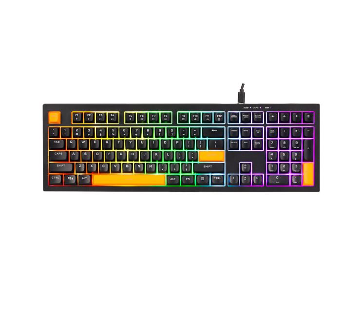 Compact Design Mute Switch & Mechanical Feel F1 OR F12 Multimedia Function Keyboard XTRIKE ME KB-512 BK Connectivity Wired USB-C - Image 3