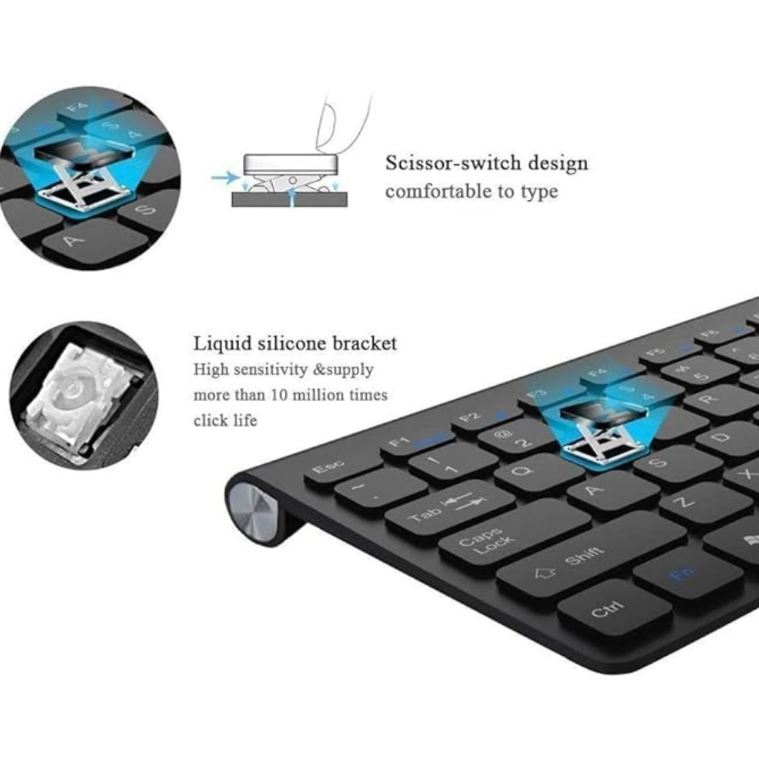 Lightweight Or Slim Design USB Receiver With 2.4GHz Wireless Connection Km908 Keyboard & Mouse Combo Compatibility Windows PCs Laptops And Compatible Tablets - Image 4