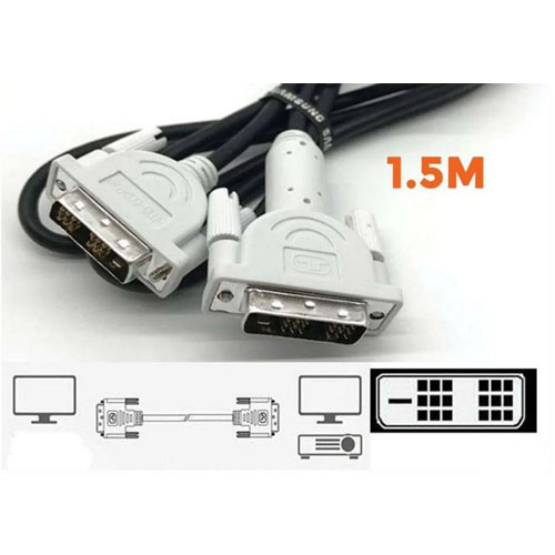 Full HD 1080P Digital Video DVI Male to DVI Male 18+1 Adapter Cable Cord Branded Used 100% Original For PC Or Laptop Monitor HD TV Projector - Image 2