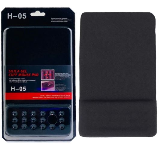 Ergonomic Wrist Support Anti-Slip Smooth Mouse Control H05 Gel Wrist Rest with Mouse Pad - Image 2