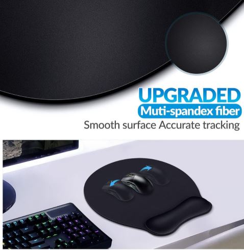 Ergonomic Comfort & Support: Anti-Slip Office Home H08 Silica Gel Cuff Wrist Mouse Pad - Image 4