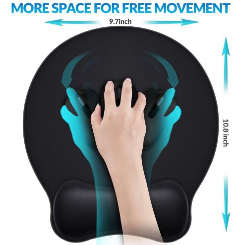 Ergonomic Comfort & Support: Anti-Slip Office Home H08 Silica Gel Cuff Wrist Mouse Pad