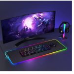 Smooth  & Microfiber Anti-Slip  Rubber RGB Lighting  Xtrike Me Mp-606   Large  800x300x3mm Gaming Mouse Pad