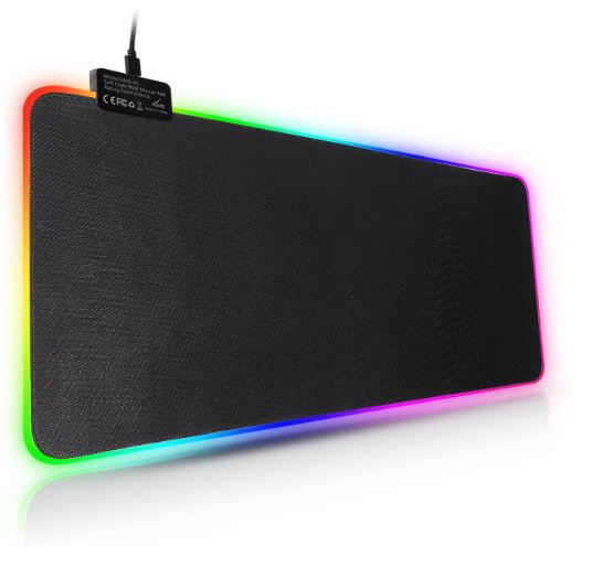 Smooth Surface Anti-Slip Rubber Base Easy to Use RGB Lighting Led Gaming Keyboard Or Mouse Soft Pad Large 800×300×4mm - Image 2