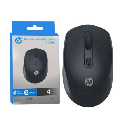Compact & Ergonomic  Connectivity Wireless 2.4GHz USB   Mouse  HP Model S5000  Compatibility  Laptops  Desktops  Tablets