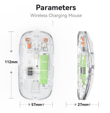 Transparent Design  Self Charging Photoelectric  Connectivity Wireless 2.4GHz USB  Dual-mode Rechargeable   Mouse    Compatibility  Laptops  Desktops  Tablets
