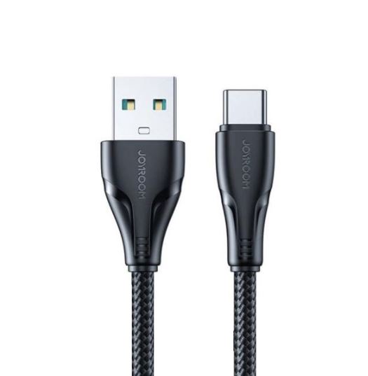 Durable Nylon Braided Surpass Series Joyroom S-uc027a11 USB A Male to Type C Male 3A Fast Charging & Data Transfer Cable - Image 4
