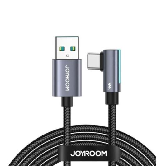 Durable Design 90° Right-Angle SmoothGame Series Joyroom S-ac027a17 USB A Male to Type C Male Fast Charging & Data Transfer Cable - Image 5